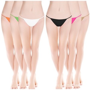 Sous-vêtements string taille basse pour femmes, lingerie sexy en jersey de polyester sans couture, style bikini 1079, plusieurs couleurs disponibles - Product Image 1