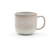 24 pièces de vaisselle en céramique durable à glaçure réactive, côtelée et mate, comprenant assiettes à steak, assiettes à pâtes, bols et tasses, bleu clair, moderne, compatible micro-ondes