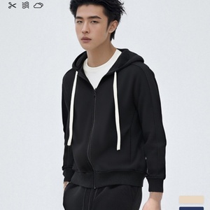 เสื้อฮู้ดคาร์ดิแกนซิปผู้ชาย Zero Pressure สวมใส่สบาย ผ้าไลโอเซลล์เนื้อนุ่ม พิมพ์ลายดิจิตอล สีพื้น สำหรับฤดูหนาว - Product Image 6