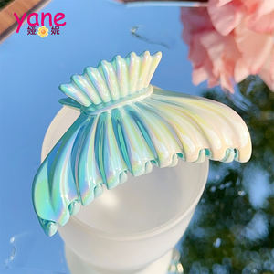 Bunter Schmetterling und Fischschwanz-Haar klauen clip Großes Haar zubehör für Mädchen PC-Material Farbige Kunststoff-Haars pangen - Product Image 6