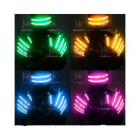 Gants LED laser personnalisés en coton unisexe pour spectacle de scène, costume de danse interactif, impression sérigraphique, adulte, en stock