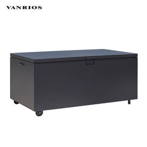 VANRIOS vente en gros 160*90 * H74cm bacs <span class=keywords><strong>de</strong></span> <span class=keywords><strong>rangement</strong></span> extérieurs étanches pour jardin en aluminium conteneurs <span class=keywords><strong>cube</strong></span> en métal coussin boîte armoire patio - Product Image 2
