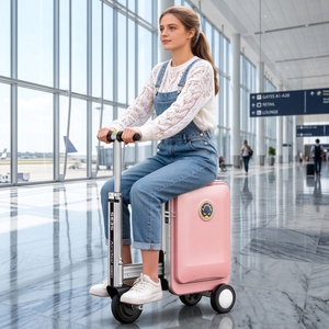 กระเป๋าเดินทางล้อลาก <span class=keywords><strong>Airwheel</strong></span> โครงอะลูมิเนียมอัลลอยด์กันลื่น พร้อมล้อหมุนได้ ควบคุมอัจฉริยะ แบตเตอรี่ถอดได้ - Product Image 1