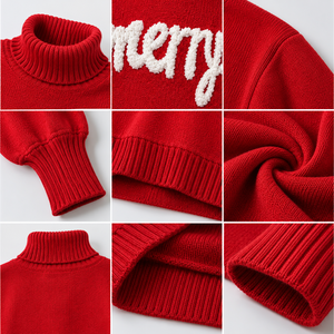 Suéter de punto de cuello alto para mujer, listo para envío, bajo MOQ, venta al por mayor, cálido para invierno y festividades, Pullover de punto, Black Friday - Product Image 3