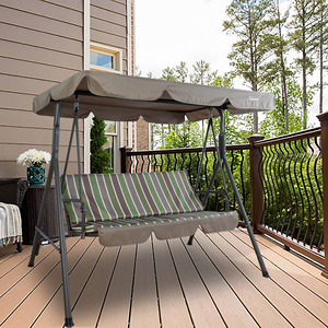 <span class=keywords><strong>Alicia</strong></span> comoda sedia a dondolo a 3 cuscini per Patio con struttura in acciaio resistente a baldacchino regolabile cuscino rimovibile-per esterni - Product Image 1