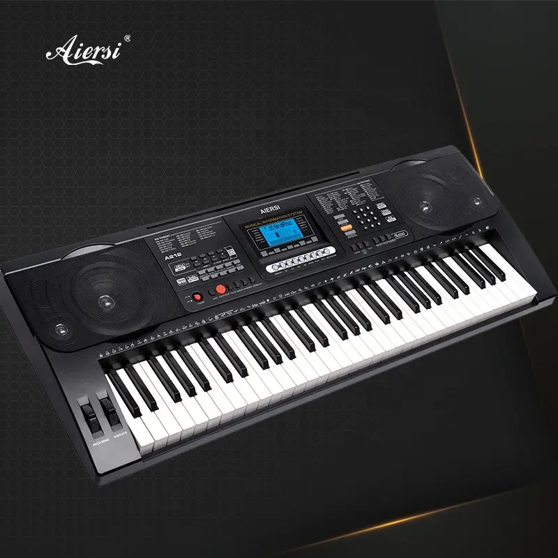 Aiersi alat musik, instrumen musik keyboard Arranger dasar Piano Digital Midi fungsi sentuh Organ elektronik 61-kunci