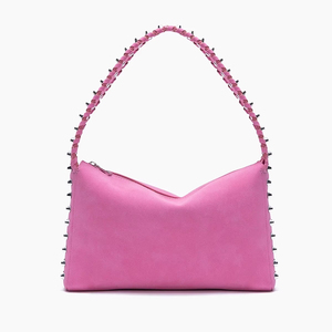 Thiết kế thích hợp đinh tán bện dây đeo vai rộng Matte lông cừu nách đầu máy túi sáng Hobo Tote Túi - Product Image 1