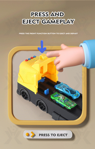 Catapulte Conteneur Camion Pliant Modèle De Voiture Jouets Enfants Camion Matel Voiture Déformation Pliant Piste Éjection Moulé Sous Pression Ensemble De Voiture - Product Image 5