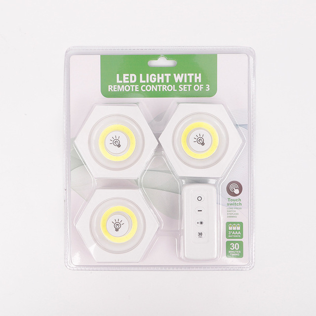 New Dimmable Cabinet Bottom Light with Remote Control Cob LED Wall Lamp Wardrobe Bathroom Lighting Night Light