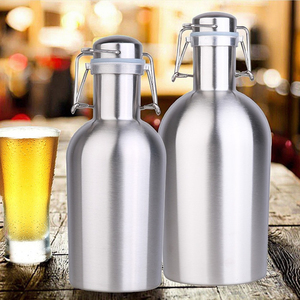 Frasco de vacío de cerveza de acero inoxidable de 1L/2L con logotipo personalizado para fiestas botella de acero inoxidable para llevar térmica fría - Product Image 6