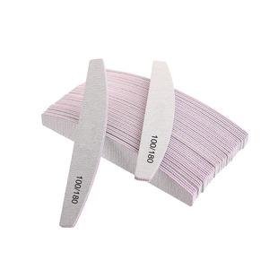 Lime à ongles zébrée demi-lune, bande abrasive, lime émeri, polissoir de manucure, outil de ponçage gris et blanc pour salon de beauté - Product Image 5