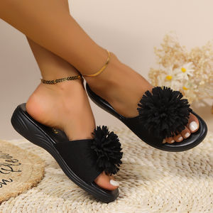 Sandalias de Verano 2025 de Color Sólido, Punta Redonda, Plataforma Gruesa, Modernas y Casuales para Mujer - Product Image 5