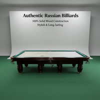 Table de billard russe personnalisable haut de gamme pour la maison, avec plateau en ardoise de 45 mm et plaques en acier de 12 mm, conçue pour les tournois professionnels des clubs