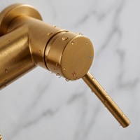 Ensemble de douche mural en acier inoxydable 304, design luxe léger, pour petites salles de bain et projets commerciaux d'exportation, avec robinet chaud/froid