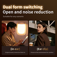 Écouteurs sans fil à clip d'oreille et écouteurs intra-auriculaires TWS Bluetooth 6.0 Stéréo avec étui de chargement pour musique et appels