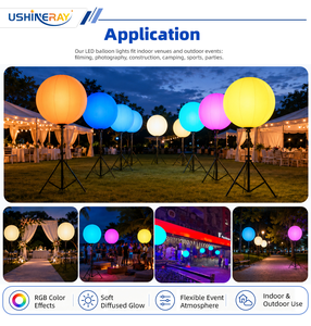 ไฟบอลลูน LED RGBW 100W เปลี่ยนสีได้ 360 องศา โคมไฟทรงกลมเป่าลม สำหรับงานแต่งงาน งานปาร์ตี้ ตกแต่งเวที แสงไฟสำหรับงานอีเว้นท์ - Product Image 6