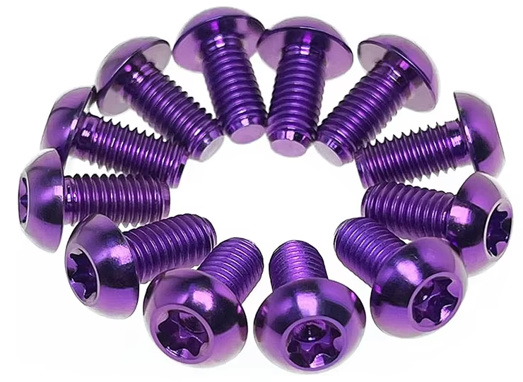 China Button Head Hexagonal Raw rainbow Anodized Titanium Gr5