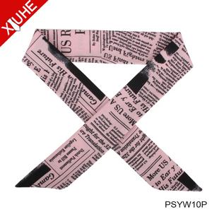 Barato al por mayor pañuelo de mujer de moda impresa poliéster sarga bufandas - Product Image 6