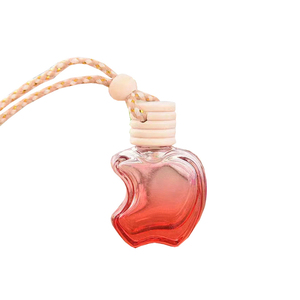 Difusor colorido en forma de manzana, botella de coche, tapa de madera, Clip de ventilación, botella difusora automática, botella de Aroma para coche con flor seca - Product Image 5