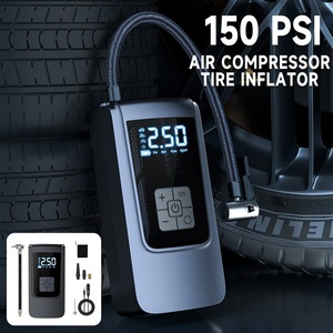 Inflador de Neumáticos de Coche con Bomba de Aire de 7.4V 12V, Luz LED, Inflador de Neumáticos Portátil, Bomba de Inflado Eléctrica de 6000mAh - Product Image 3
