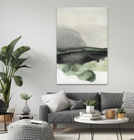 Peinture à l'encre de Chine moderne, simple et originale, texture peinte à la main, huile épaisse, abstraite, art mural de salon