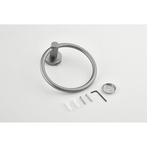 Juego de toalleros de baño de estilo antiguo DB de 6 piezas, montaje en pared, acabado cromado/latón, accesorios de baño de aluminio para hoteles y apartamentos - Product Image 5