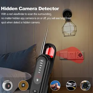 T01 Hidden Camera Detector Portable Wireless Anti-Spy Camera Detector Camera Finder Car GPS Tracker Bug Detector
