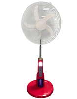 Ventilateurs solaires anti-moustiques 16/18 pouces, métal + plastique, moteur à courant continu 12V, lumières LED extérieures, ventilateur sur pied rechargeable, ventilateur de sol