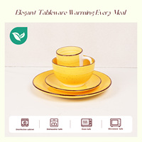 Set de vaisselle en céramique Happy HandBrushing pour le dîner Vibrant peint à la main motif en spirale assiettes en céramique bols tasse
