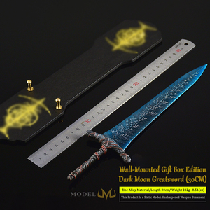 <span class=keywords><strong>Elden</strong></span> <span class=keywords><strong>Ring</strong></span>: Espada Grande Luna Oscura (Dark Moon Greatsword) de 30 cm, Modelo de Arma de Metal para Montar en Pared, Versión en Caja de Regalo, Adorno, Regalo, Accesorio de Cosplay - Product Image 6
