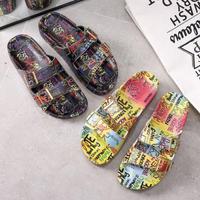Sandales d'été à logo personnalisé pour femmes, chaussures de qualité supérieure, pantoufles rétro, vente en gros