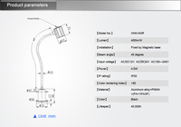 Lampe de travail portable CNC LED ONN-M3R CE/FCC IP20 4,5W COB avec base magnétique pour machine de fabrication