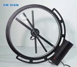<strong>Double</strong> <strong>Side</strong> <strong>Led</strong> Revolving 3D Programming <strong>Lightbox</strong> Outdoor <strong>LED</strong> Display Box Advertising Dynamic Hologram Fan Light Box with Cover