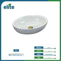 Elite Ceramic Basin Round Vessel Smooth Glossy Finish Modern Bathroom Sink 30-35 Cm - Product Image 1