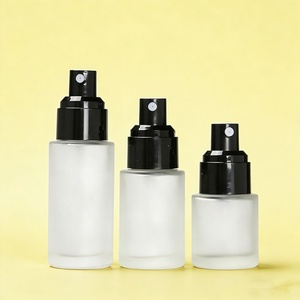 30ml 50ml 60ml 100ml 120ml 2oz 4oz Frosted Cosmetic Lotion Pump Fine <b>Mist</b> Glass Spray <b>Bottle</b> With Black White Lid - Product Image 1