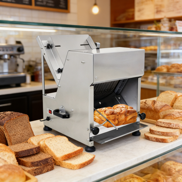 Sourdough Bread Slicer Machine Automatic Bread Slicer for Crusty Bread and Rye Loaves Commercial Grade