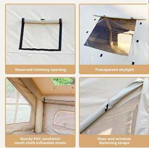 Tente <span class=keywords><strong>de</strong></span> camping gonflable quatre saisons à grand espace Forerunner Tente <span class=keywords><strong>de</strong></span> voyage extérieure coupe-vent en coton imperméable - Product Image 6