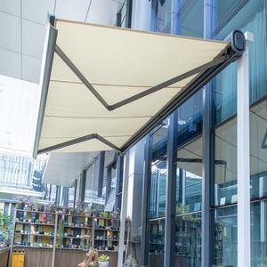 Toldo de aluminio de tamaño personalizado eléctrico de lujo para exteriores, proveedor de <span class=keywords><strong>patio</strong></span>, toldo retráctil de gran tamaño para jardín, fábrica - Product Image 1