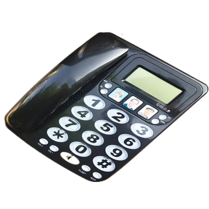 Opptel OPS2035 telefoni con filo doppia interfaccia con nome ID colore bianco e nero per la vita domestica e l'ufficio aziendale
