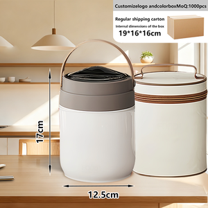 Boîte à lunch isotherme multifonctionnelle moderne en acier inoxydable 316, couvercle en PP, joint en silicone, étanche, qualité alimentaire, grande capacité 1-2L - Product Image 5