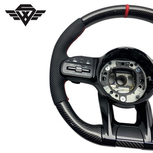 Volant sport en cuir et fibre de carbone adapté aux Mercedes Benz 223P 809 <span class=keywords><strong>AMG</strong></span> W205 W223, personnalisation haut de gamme d'usine - Product Image 2