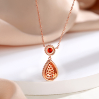 Collier romantique en argent 925 en forme de cœur avec CZ, cadeau de la Saint-Valentin pour petite amie