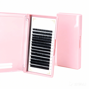 合成头发手工制作韩国 PBT 纤维哑光全卷长发接发定制徽标标签纯素天然柔软无残忍混合 - Product Image 1