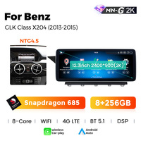 Système de navigation automobile Navifly Snapdragon 685 avec écran 2400*900, dernier système Android, pour Benz GLK Classe X204, prend en charge la caméra arrière, ADAS, DVR