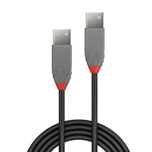 Cable USB 2.0 de 0,2 m, USB A, en color negro y gris; ideal para transferencias de datos y carga de dispositivos. - Product Image 1