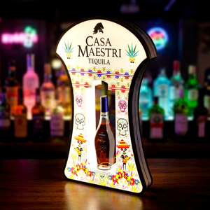 Presentador de botella de champán acrílico iluminado con logotipo personalizado para club nocturno - Product Image 1