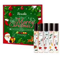 Coffret de mini-parfums fruités de Noël 5*10ml, vaporisateur de voyage portable, parfum longue durée, coffret cadeau pour femmes, cadeau de Noël