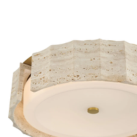 Plafonnier LED rond en travertin de style Wabi Sabi vintage du milieu du siècle pour la maison, la chambre, le salon, la décoration résidentielle