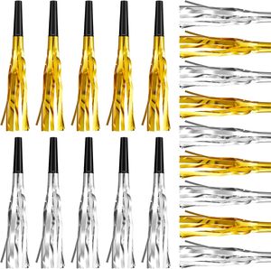Soffiatori da <span class=keywords><strong>festa</strong></span> in 6 pezzi fischietti scoppi scintillanti metallici sfrangiati produttori di rumore oro scoppi musicali fischietti strillanti per la <span class=keywords><strong>festa</strong></span> - Product Image 2