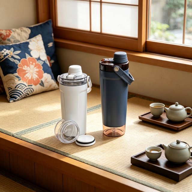Multifunctional Stainless Steel Shaker Bottle with Pill and Protein Powder Storage Case Case for Sports